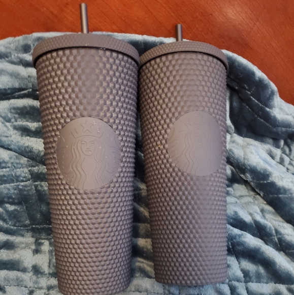 2 Starbucks Black Matte Tumblers